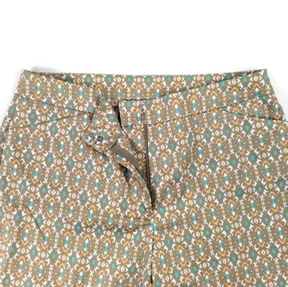 Ruby Road Multicolor Print Cropped Casual Flat Front Capri Pants Womens Size 12 - Picture 7 of 12